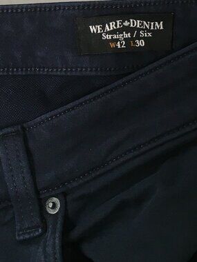 Buffalo David Bitton Navy Pants Straight/Six Freedom Flex Sz 42/30